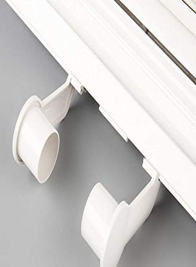 AOOMI Triple Paper Dispenser | 3 in 1 Foil, Cling Film, Tissue Paper Roll Holder for Kitchen with Spice Rack - White Countertop Plastic Paper Dispenser - Image 2